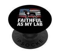 Faithful As My Lab American Flag Christian PopSockets Adhesive PopGrip