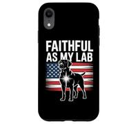 Faithful As My Lab American Flag Labrador Pride Case for iPhone XR