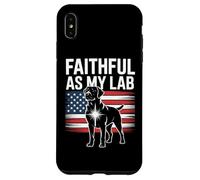 Faithful As My Lab American Flag Labrador Pride Case for iPhone XS Max