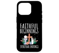 Faithful Beginnings Spiritual Endings First Communion Case for iPhone 16 Pro