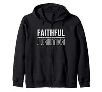 Faithful Christian TShirt Faith Jesus Men Women Graphic Tee Zip Hoodie