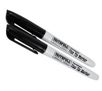 Faithful Fibre Tip Marker Pen Black 2 Pack