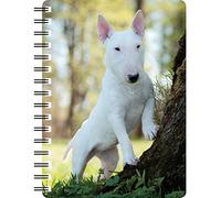 Faithful Friends English Bull Terrier among trees 3D Notebook