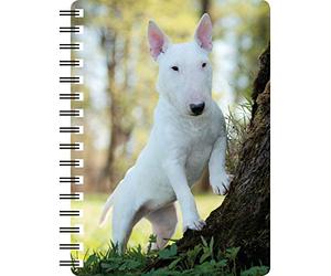 Faithful Friends English Bull Terrier among trees 3D Notebook