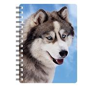 Faithful Friends SIBERIAN HUSKY 3D (style 2) NOTEBOOK WITH STUNNING EFFECTIVE 3 DIMENSIONAL COVER AND RULED PAGES