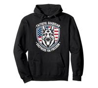 Faithful Guardian Shepherd For Freedom American Flag Pullover Hoodie