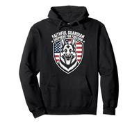 Faithful Guardian Shepherd For Freedom American Flag Pullover Hoodie