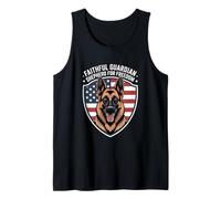 Faithful Guardian Shepherd for Freedom American Flag Tank Top