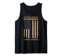 Faithful Husband Guardian American Flag Pride Design Tank Top
