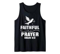Faithful in Prayer Romans 12:12 Vintage Typography Design Tank Top