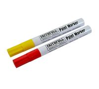 Faithful Paint Marker Pen Yellow & Red 2 Pack