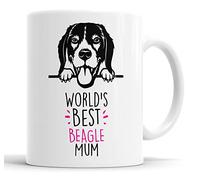 Faithful Prints Beagle World's Best Mum Mug Dog Mum Beagle Mum Cup Friend Funny Gift for Birthday Christmas, Beagle Mug