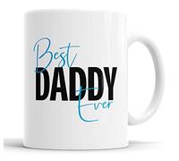 Faithful Prints Best Daddy Ever Mug Best Dad Coffee Mug, Best Daddy Ever Tea Unique Christmas or Birthday Gifts Idea for Dad Father Daddy Cup White, 11oz