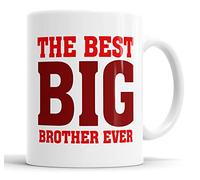 Faithful Prints Big Brother Mug - Funny Gift for Brother - Red