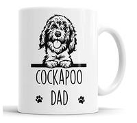 Faithful Prints Cockapoo Dad Mug Pet Present Cockapoo Dog Mum Dad Friend Joke Funny Gift Cup Birthday Christmas, Ceramic Mug