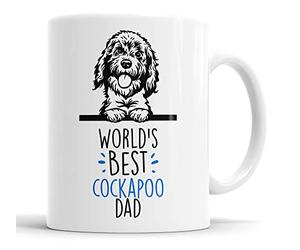 Faithful Prints Cockapoo World's Best Dad Mug Dog Dad Cockapoo Dad Cup Friend Funny Gift for Birthday Christmas, Cockapoo Mug (FP-10449)