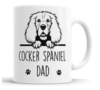 Faithful Prints Cocker Spaniel Dad Mug Pet Present Cocker Spaniel Dog Mum Dad Friend Joke Funny Gift Cup Birthday Christmas, Ceramic Mug