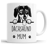 Faithful Prints Dachshund Mum Mug Pet Present Dachshund Dog Mum Dad Friend Joke Funny Gift Cup Birthday Christmas, Ceramic Mug