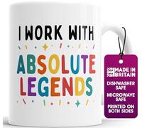 Faithful Prints Funny Work Colleague Mug - “I Work with Absolute Legends” Gift, Office Mug, Secret Santa & Birthday Workmate Present, Office Humour Tea or Coffee Cup