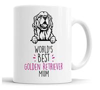 Faithful Prints Golden Retriever World's Best Mum | Mug Gift | Dog Mug for Birthday Christmas | Friend, Mum, Auntie, Sister Ceramic Cup