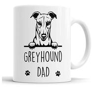Faithful Prints Greyhound Dad | Mug Gift | Dog Mug for Birthday Christmas | Friend, Dad, Uncle, Brother Ceramic Cup