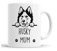 Faithful Prints Husky Mum Mug Pet Present Husky Dog Mum Dad Friend Joke Funny Gift Cup Birthday Christmas, Ceramic Mug