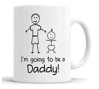 Faithful Prints I'm Going to Be A Daddy Mug Family Present Daddy New Baby Newborn Gift Cup Birthday Christmas, Ceramic Mugs