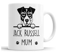 Faithful Prints Jack Russell Mum Mug Pet Present Jack Russell Dog Mum Dad Friend Joke Funny Gift Cup Birthday Christmas, Ceramic Mug