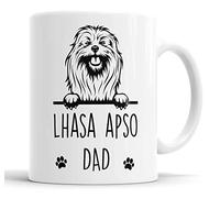 Faithful Prints Lhasa Apso Dad | Mug Gift | Dog Mug for Birthday Christmas | Friend, Dad, Uncle, Brother Ceramic Cup
