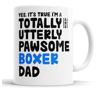 Faithful Prints Pawsome Dog Mug | Dog Cups | Dog Mum Mugs | Dog Dad Cup | Pawsome Mum | Pawsome Dad (Dad, Boxer)