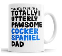 Faithful Prints Pawsome Dog Mug | Dog Cups | Dog Mum Mugs | Dog Dad Cup | Pawsome Mum | Pawsome Dad (Dad, Cocker Spaniel)