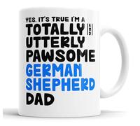 Faithful Prints Pawsome Dog Mug | Dog Cups | Dog Mum Mugs | Dog Dad Cup | Pawsome Mum | Pawsome Dad (Dad, German Shepherd)