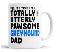 Faithful Prints Pawsome Dog Mug | Dog Cups | Dog Mum Mugs | Dog Dad Cup | Pawsome Mum | Pawsome Dad (Dad, Greyhound)