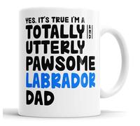 Faithful Prints Pawsome Dog Mug | Dog Cups | Dog Mum Mugs | Dog Dad Cup | Pawsome Mum | Pawsome Dad (Dad, Labrador)