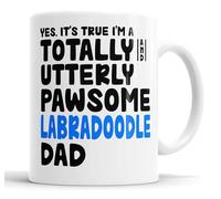 Faithful Prints Pawsome Dog Mug | Dog Cups | Dog Mum Mugs | Dog Dad Cup | Pawsome Mum | Pawsome Dad (Dad, Labradoodle)