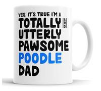 Faithful Prints Pawsome Dog Mug | Dog Cups | Dog Mum Mugs | Dog Dad Cup | Pawsome Mum | Pawsome Dad (Dad, Poodle)
