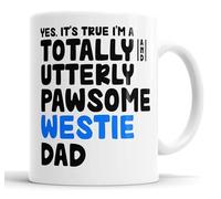 Faithful Prints Pawsome Dog Mug | Dog Cups | Dog Mum Mugs | Dog Dad Cup | Pawsome Mum | Pawsome Dad (Dad, Westie)