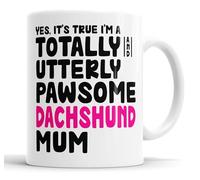 Faithful Prints Pawsome Dog Mug | Dog Cups | Dog Mum Mugs | Dog Dad Cup | Pawsome Mum | Pawsome Dad (Mum, Dachshund)