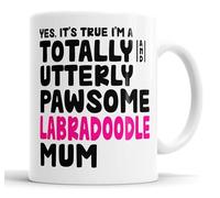 Faithful Prints Pawsome Dog Mug | Dog Cups | Dog Mum Mugs | Dog Dad Cup | Pawsome Mum | Pawsome Dad (Mum, Labradoodle)