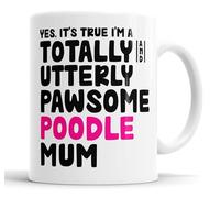 Faithful Prints Pawsome Dog Mug | Dog Cups | Dog Mum Mugs | Dog Dad Cup | Pawsome Mum | Pawsome Dad (Mum, Poodle)