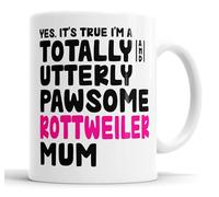 Faithful Prints Pawsome Dog Mug | Dog Cups | Dog Mum Mugs | Dog Dad Cup | Pawsome Mum | Pawsome Dad (Mum, Rottweiler)