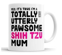 Faithful Prints Pawsome Dog Mug | Dog Cups | Dog Mum Mugs | Dog Dad Cup | Pawsome Mum | Pawsome Dad (Mum, Shih Tzu)