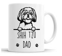 Faithful Prints Shih Tzu Dad Mug Pet Present Shih Tzu Dog Mum Dad Friend Joke Funny Gift Cup Birthday Christmas, Ceramic Mug