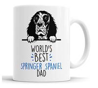 Faithful Prints Springer Spaniel World's Best Dad Mug Dog Dad Springer Spaniel Dad Cup Friend Funny Gift for Birthday Christmas, Springer Spaniel Mug