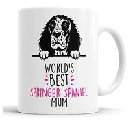 Faithful Prints Springer Spaniel World's Best Mum Mug Dog Mum Springer Spaniel Mum Cup Friend Funny Gift for Birthday Christmas, Springer Spaniel Mug