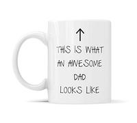 Faithful Prints This is What an Awesome Dad Looks Like Mug Fathers Day Dad Funny Humour Gift Cup Birthday Christmas, Ceramic Mugs