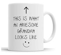 Faithful Prints This is What an Awesome Grandma Looks Like Mug Mothers Day Mum Funny Humour Gift Cup Birthday Christmas, Ceramic Mugs