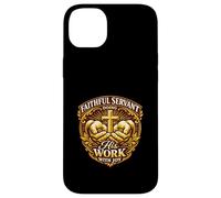 Faithful Servant Christian Ministry Religious Cross Case for iPhone 14 Plus
