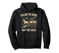 Faithful Sheep Individuality Inspirational Art Pullover Hoodie
