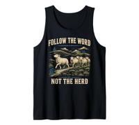 Faithful Sheep Individuality Inspirational Art Tank Top
